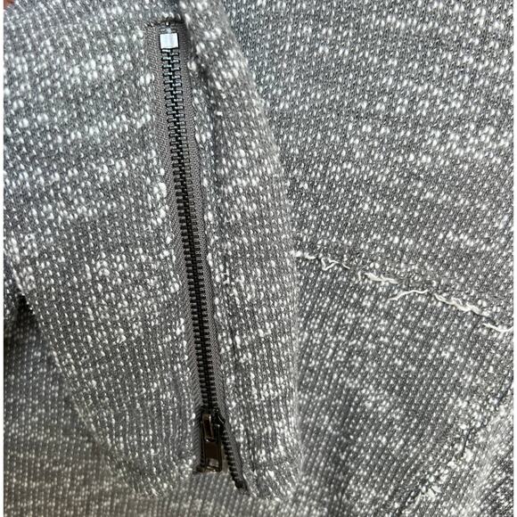 Free People Marled Grey Oversized Asymmetric Long Sleeve Open Cardigan -sz S - Picture 6 of 9